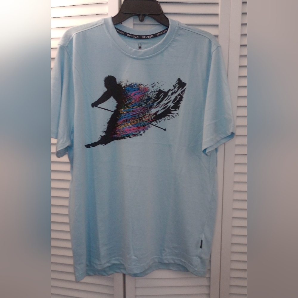 Spyder Light Blue Men's Short Sleeve Tee